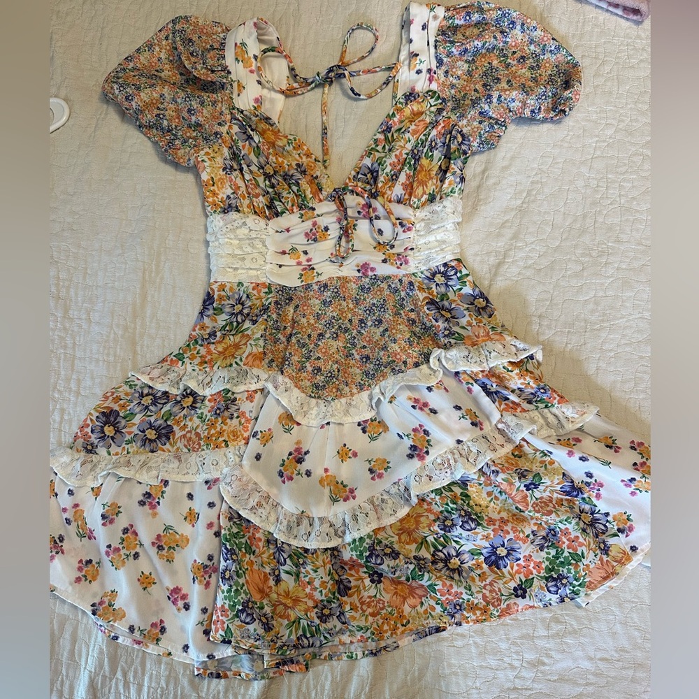 Altar’d State XS Aderny Patchwork mini dress